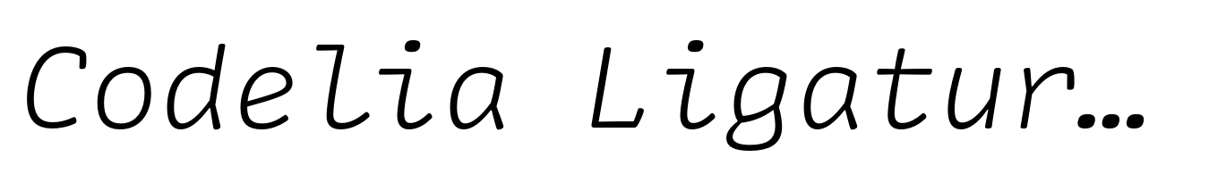 Codelia Ligatures Light Italic